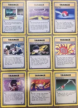 Pokemon TCG Lot Of 9 Original Rare Trainer Cards 1999 Base Set - Image 1