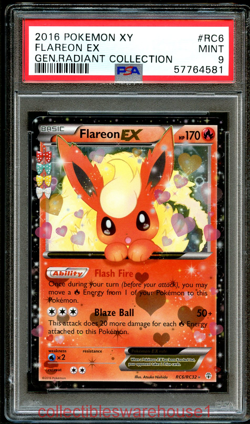 Pokemon Generations Flareon ex RC6 PSA 9 - Image 1