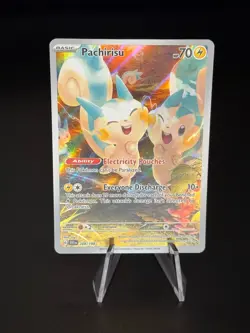 Pachirisu 208/198 Illustration Rare Scarlet & Violet Pokemon Near Mint - Image 1