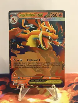 Mega Charizard Y Ex 022/217 Ascended Heroes Double Rare Pokemon TCG NM - Image 1