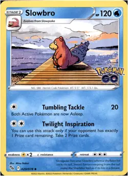 Slowbro #20/78 - UnCommon - Pokemon Go 2022 - Near Mint - Image 1