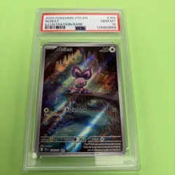 Pokemon 2025 Noibat 169/159 Illustration Rare Full Art Journey Together PSA 10 - Image 1
