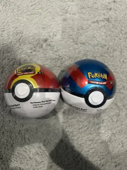 Pokemon Poke Ball Tin 3-Pack Pokemon Red & Blue E25 - Image 1
