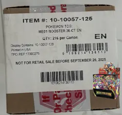 POKEMON MEGA EVOLUTION BOOSTER BOX CASE OF 6 BOXES ME01 NEW SEALED - Image 1