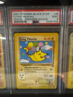 Flying Pikachu 25 Pokemon League Promo Black Star Pokemon PSA 9 - Image 1