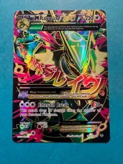 M Rayquaza EX Full Art 105/108 Roaring Skies Holo Pokemon Cards - Image 1