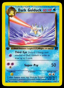 Dark Golduck - 1st Edition 37/82 Uncommon Pokemon Team Rocket NM - Image 1