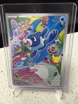 Popplio 045 Promo First Partner Illustration Rare 30th Anniversary Pokemon- NM - Image 1