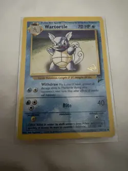 Vintage Pokemon TCG - Base Set 2 - Wartortle [W Stamped] 063/130 Regular: NM- - Image 1