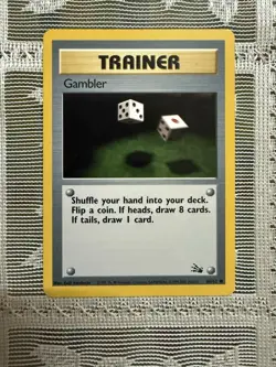 *Australian Print* Pokemon TCG: 1999-2000 Red Logo Gambler. LP - Image 1