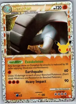 Donphan (Prime) 107/123 Celebrations: Classic Collection - Pokemon Card - NM - Image 1