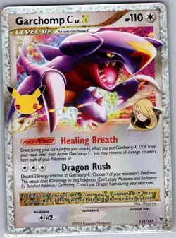Garchomp C LV.X 145/147 Celebrations: Classic Collection - Pokemon Card - NM - Image 1