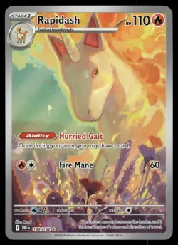 Pokemon Cards Rapidash 189/182 Destined Rivals Illustration Rare NM - Image 1