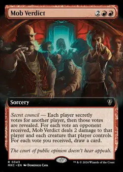 Mob Verdict - Extended Art x1 - Commander: Murders at Karlov Manor - NM-Mint, En - Image 1