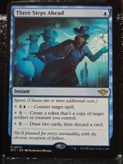 Three Steps Ahead 75 Rare Outlaws of Thunder Junction Magic: The Gathering NM - Image 1
