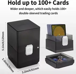 Heavy Duty MTG Deck Card Box with Dice Storage 100+ Deck Case Boulder Perfe - Image 4