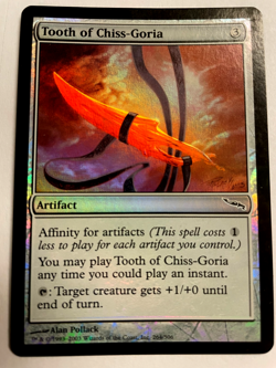 Tooth of Chiss-Goria Mirrodin Foil L.P Excellent condition foil beautiful look!! - Image 1