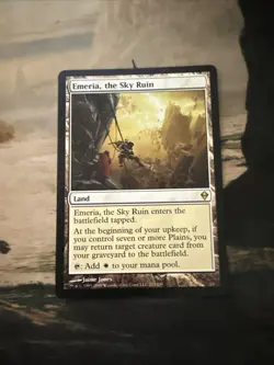 Magic: The Gathering Emeria, the Sky Ruin Zendikar White Rare Land - Image 1