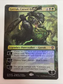 Garruk, Cursed Huntsman (Borderless) Commander: Bloomburrow Foil #99 Mythic - Image 1