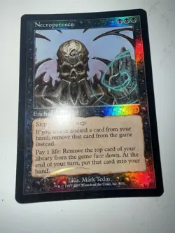 1x LP Foil Necropotence Deckmasters DKM Magic Gathering MtG Commander Vintage - Image 1