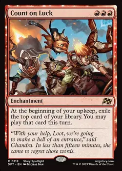 [MTG] Count on Luck (Foil) (0118) (DFT) NM - Image 1