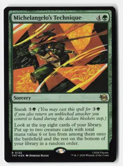 Michelangelo's Technique R Foil Teenage Mutant Ninja Turtles 122 NM - Image 1