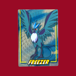 ARTICUNO (FREEZER)--JAPANESE MEIJI EMBOSSED PROMO FOIL POKEMON CARD - Image 1