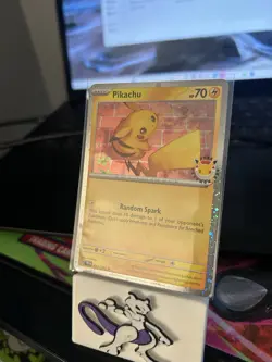 Pokemon Pikachu TCG Holo Card 051/162 Pokemon Day Stamped Promo NM - Image 1