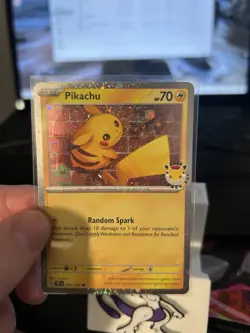 Pokemon Pikachu TCG Holo Card 051/162 Pokemon Day Stamped Promo NM - Image 2