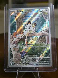 Meowth 106/094 Illustration Rare Phantasmal Flames Pokemon Near Mint - Image 1