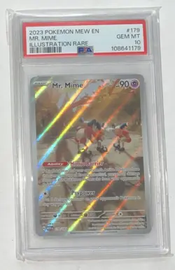 2023 POKEMON MEW EN-151 ILLUSTRATION RARE #179 MR. MIME PSA 10 - Image 1