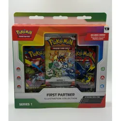 Pokemon TCG First Partner Illustration Collection Series 1 Box 9 Cards Promo - Image 1