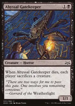 MTG Magic the Gathering Abyssal Gatekeeper (31/65) DDA, Divine vs. Demonic NM - Image 1