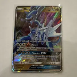 Dialga GX Ultra Rare Holofoil Full Art 100/156 SM Ultra Prism Pokemon Card - Image 4