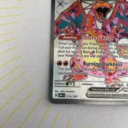 Pokemon Cards Charizard ex 215/197 Obsidian Flames Ultra Rare NM - Image 4