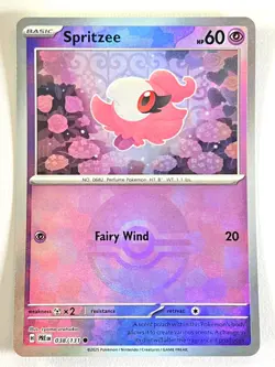 Spritzee 038/131 Poke Ball Reverse Holo Prismatic Evolutions Pokemon - Near Mint - Image 1