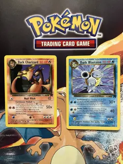 Dark Charizard 21/82 Dark Blastoise Pokemon Set - Image 1
