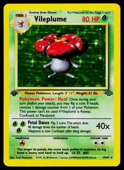 Vileplume 15/64 Holo Rare Jungle Pokemon 1st Edition Holo Lightly Played - Image 1