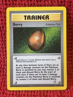 Berry 99/111 2000 Neo Genesis Pokemon Card Vintage WOTC Trainer Common - VLP - Image 1