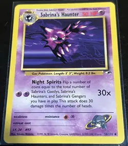 Wizards of the Coast Sabrina's Haunter 50 HP 58/132 Gym Heroes English - Image 1