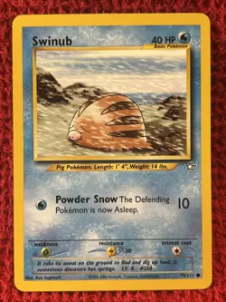 Swinub 79/111 Common NM - Neo Genesis Unlimited Pokemon TCG Card WOTC 2000 - Image 1