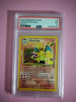 Pokemon PSA 5 Base Set 2 Charizard Holo Rare 4 PSA 5 - Image 2