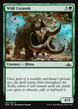Wild Ceratok x4 - Guilds of Ravnica - NM-Mint, English - Guilds of Ravnica - Image 1