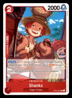 Shanks (007) OP12-007 Common Legacy of the Master One Piece Near Mint - Image 1