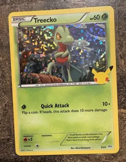 Treecko 3/25 McDonald’s Anniversary Promo Holo Pokemon Card LP+ - Image 1