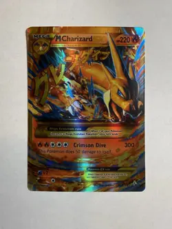 Pokemon Mega M Charizard EX TCG Secret Rare Card 107/106 Flashfire Vintage Holo - Image 1
