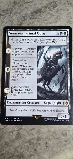 Summon: Primal Odin Final Fantasy Regular Enchantment Creature Rare MTG NM - Image 1