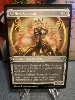 1x Selfless Samurai -Showcase NM Eng MTG - Kamigawa: Neon Dynasty - Image 1
