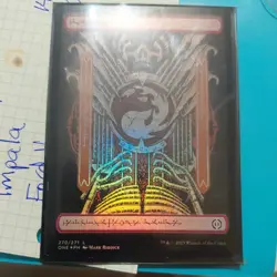 Mountain (Phyrexian) - Full Art (Oil Slick Raised Foil) Phyrexia: AWBONE - Image 2
