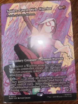 Spider-Gwen, Web-Warrior 0024 Borderless MTG Spider-Man Non-Foil NM/M - Image 1